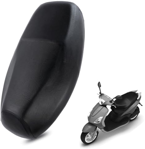 SUJEBKC Negro Funda Asiento Moto de Cuero Impermeable para Motocicleta Scooter Funda SillíN Moto Impermeable De Piel, Funda De SillíN Impermeable Funda(Motos pequeñas)