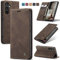 owlhold Cover per samsung A34,Cover Samsung Galaxy A34 5G Magnetica Portafoglio Flip[Antiurtoo][Cavalletto][Carta Fessura] Custodia Pelle per Samsung Galaxy A34 -Caffè