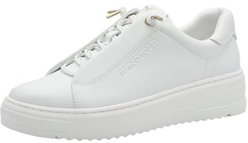 MARCO TOZZI Damen Sneaker flach mit Schnürsenkeln Elegant, Weiß (White), 42 EU