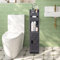 Pinkgarden Armoire de rangement pour salle de bain, petite armoire de rangement avec portes et étagères, armoire de rangement fine pour salle de bain, petites pièces, coin, sol (noir)