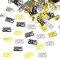 Silvester Konfetti,Silvester Tischdeko,Happy New Year Deko 2025,Silber Gold Schwarz Neujahr Party Confetti Streudeko Luftballons Glitzerkonfetti,für Hochzeit Neujahrsdekoration Silvesterparty(30g) (B)