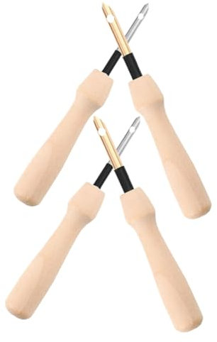 Operitacx Juego De 4 Agujas Perforadoras Fieltro y Ergonómico Cómodo Principiantes y