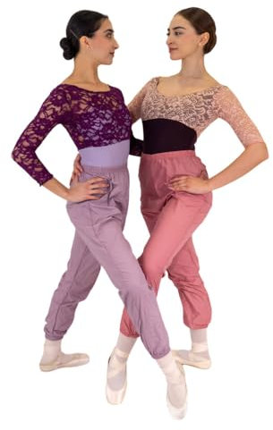 danza più Sudorella, Pantaloni da Riscaldamento (Lunga, Nero, S)