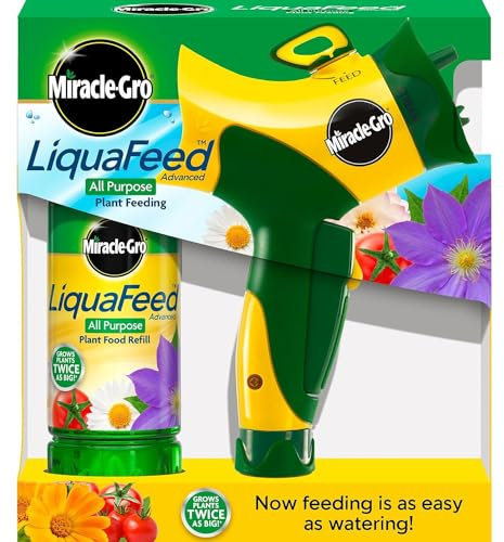 AMK® Miracle Gro Liquafeed Advanced Starter Kit Hose End Feeder Dispenser Includes All Purpose Plant Food Feed Bottle Easy Garden Feeding