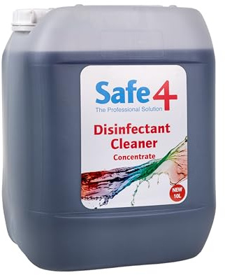 Safe4 Professional Disinfectant Concentrate - Enhanced Formulation,UK Manufactured,for Effective Virus & Bacteria Protection in Professional & Animal Care Settings (10L, Lavender)