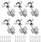 6 PCS Cabinet Hinges, Cupboard Hinges with Screws Soft Close Hinges Kitchen Cabinet Hinges, Overlay Mute Cabinet Hinges, Kitchen Units Door Hinges, Folding Doors Hinge, 36 Screws