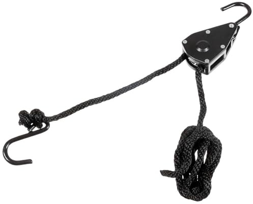 MFH Spannseil mit Ratschensicherung, schwarz (9 mm, 2 Meter)