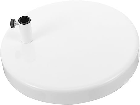 KOCKSHION Lampensockel aus Eisen rund Tischlampe für Schreibtisch Lampenschirme tischleuchtenfuß Tischlampenfuß Nur Austausch des Tischlampensockels Schreibtischlampensockel aus Eisen Weiß