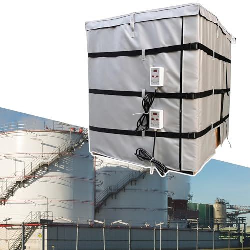 HCAUYNN Heizkissen Mit Einstellbarer Temperatur FüR 1000-Liter-Ibc-TonnenfäSser, 4000 W IBC-Tonnenfassheizung, FüR Ventile, Instrumente, Tanks, FettfäSser,220V-Grey