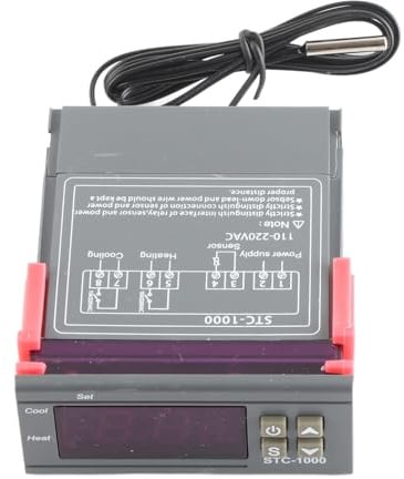STC-1000 Digitaler Temperaturregler, AC110~220V Kühlen Heizen, Präzise Regelung Sensorfehlererkennung für Industrie Hausgebrauch