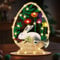 Giftota Osterdeko Holz mit LED Lichterkette, Frühlingsdeko Tisch Osterhase Deko, Geldgeschenk zu Ostern, DIY Osterdekoration, Original Ostergeschenke Kinder Familien