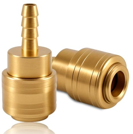 Lot de 2 raccords rapides à air comprimé NW 7,2 avec douille de tuyau, raccord d'air comprimé avec douille de tuyau de 8 mm, raccord rapide en laiton pour conduites d'air