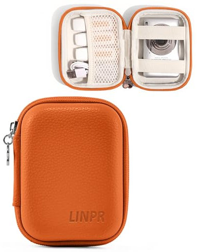 Linpr Digitalkamera Tasche Kompatibel mit CAMKORY/Kodak PIXPRO/Lecran/VAHOIALD/Canon IXUS 285 HS/Umipyiza/YLSHGXFC/AOREGRE, Kleine Digitalkameratasche Reisekamera Tasche (Orange)
