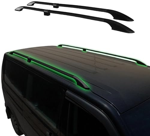 Schwarze Dachträger, kompatibel mit Mercedes Vito W447 2014-2025, schwarze Aluminium-Dachschienen (L2)
