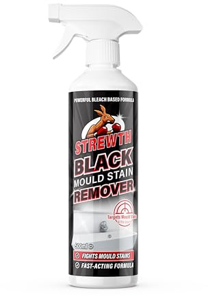 Strewth Black Mould Stain Remover Foam Spray 500ml | Effective Cleaner for Bathroom, Kitchen, Tiles & Grout, Fast-Acting Formula, Removes Black Discoloration and Stains