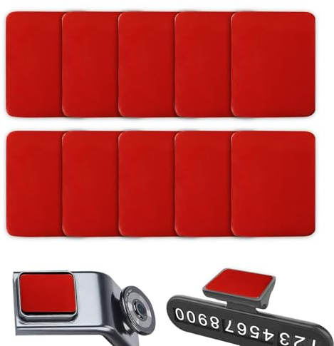 10pcs Dash Cam Adhesive Pad, Heat-Resistant Double-Sided Sticky Pads for Car Dashboard & Windshield, Square Mounting Tape Mirror Sticker for Car Dashcam Dashboard GPS Mount