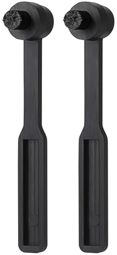 TOPBATHY 2 Pcs Record Brush and Stylus Cleaner for Turntable Needles, Compact Black Plastic and Nylon Stylus Cleaning Brush Kit for Record Needle and Small Device Maintenance