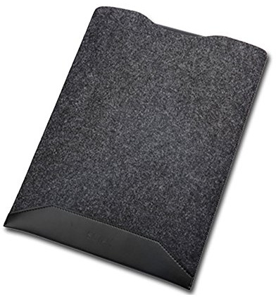 Filz&PU Leder Sleeve Case Hülle Tache Ultrabook Laptop Tasche für MacBook 12 Wasserdicht mit Schutz Tasche Schwarz