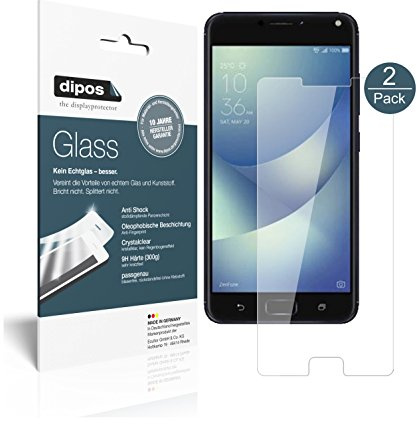dipos I 2X Displayschutz klar kompatibel mit Asus Zenfone 4 ZE554KL Schutzfolie 9H Anti-Shock