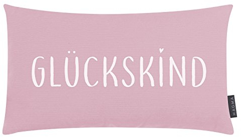 Magma Heimtex Kissen Spruchkissen Glückskind 30x50cm (altrosa)
