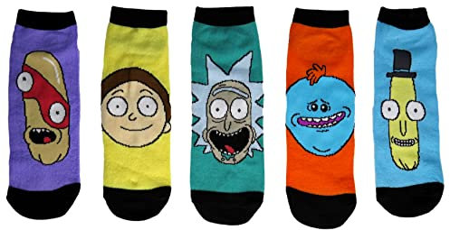 Rick and Morty Herren Knöchelsocken 5 Paar, merhfarbig, Einheitsgr��e