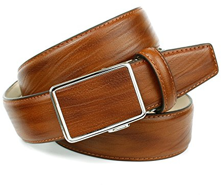 Anthoni Crown Herren Ledergürtel B17JS30 Gürtel, Braun (Cognac 030), 90