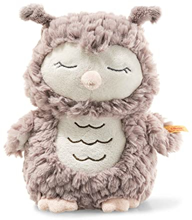 Steiff Kuscheltier Ollie Eule, Süßes Stofftier, Jungen, Mädchen & Babys ab 0 Monaten, Friends, Plüschtier 23 cm, Beige, 241833