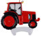 MAXORA Roter Traktor Weihnachtsschmuck Personalisierte Weihnachtsbaumdekoration Ornament 2022 ideal für John Deere Traktor-Liebhaber