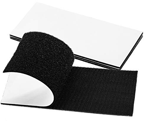 Large Size Strong Double Sided Sticky Tapes, Hook and Loop Fasteners Damage-Free Wall Pads, DIY Self Adhesive Tape Cut into Any Shape for Home,Office,Craft,DIY Projects,Card Making(4 Pack,100x200mm)