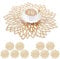 Mangata Gold platzsets und untersetzer Rund, Gold Tischsets Rund für Weihnachten, Bankett, Geburtstag, Hochzeit, (10-er Set), Abwischbar, 38 cm