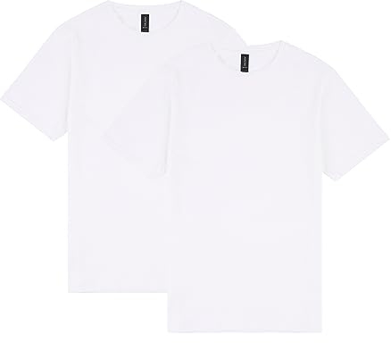 Gildan Herren Softstyle T-Shirt aus Baumwolle, Stil G64000, Multipack Hemd, Weiß (2er-Pack), 3XL