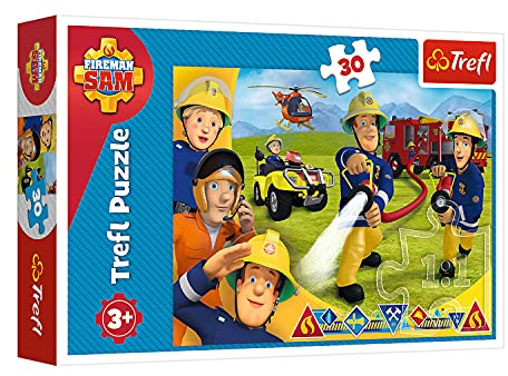 Trefl, Puzzle, Bereit zu Helfen, Feuerwehrmann Sam, 30 Teile, für Kinder ab 3 Jahren