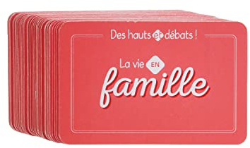 MISTER GADGET- Jeu De Cartes Debat Speciale Famille X54 Drugstore Gift Divertissement Gadget Fun, MG3272, Orange