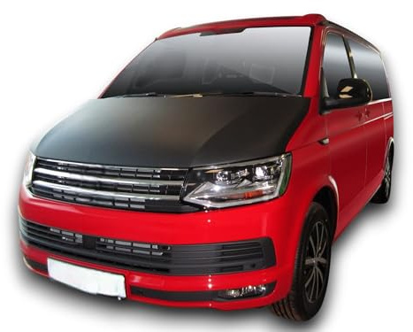 Auto-Bra Vollbra Haubenbra kompatibel mit VW T6 Bj. ab 2015 Multivan Transporter Caravelle Steinschlagschutz Tuning Bonnet Bra Motorhaubenschutz