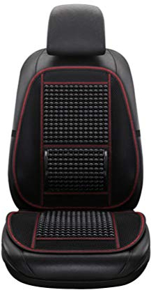 BESPORTBLE Auto Sitzbezug Vorne Holzkugel Sitzauflage Holzimitat Perlen Universal Auto Vordersitz Auflage Schwarz Sommer Sitzkissen Massage Autositzbezug Autozubehör