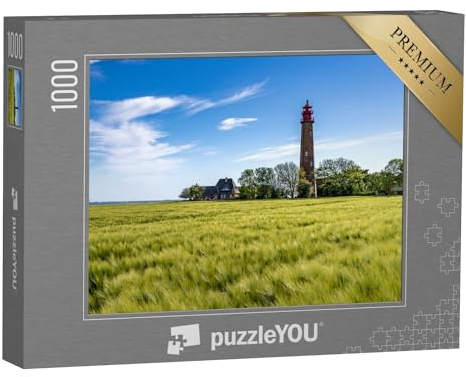 puzzleYOU: Puzzle 1000 Teile „Der schöne Leuchtturm von Flügge, Insel Fehmarn, Deutschland“ – aus der Puzzle-Kollektion Fehmarn