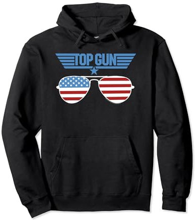Top-Gun-Weiße-Brille Pullover Hoodie