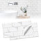 YXHZVON Carrelage Adhesif sol, 12 Pièces Stickers Carrelage 30 x 15 cm, Autocollant Mural Peinture Carrelage Salle de Bain Adhésifs pour Carreaux Muraux, Autocollants Imperméables DIY (Blanc)