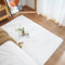 Ghouse Kurzflor Wohnzimmer Teppich Schlafzimmer Matte Moderner Home Flauschig Weich Teppiche für Kinderzimmer Anti-Rutsch Unterseite Waschbarer Teppich 90x150 cm Weiß
