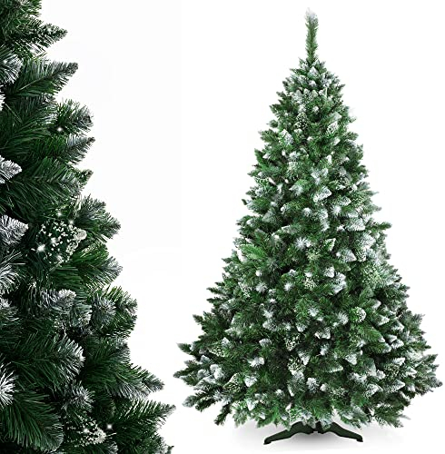 KADAX Künstlicher Weihnachtsbaum 180 cm, Made in EU, Realistischer Weihnachtsbaum aus PVC-Folie, Naturgetreuer Christbaum, Kunsttanne mit stabilem Plastikständer, Kunsttannenbäume (Emma 180cm)