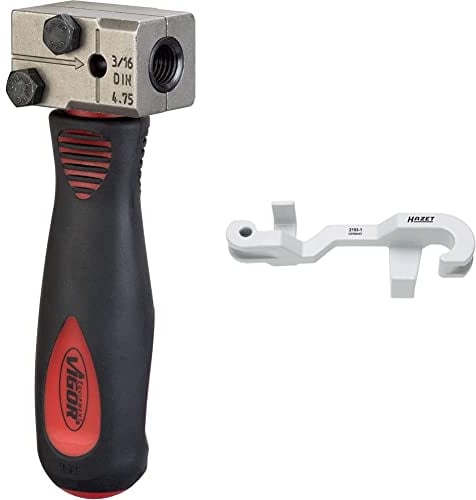 ViGOR V4416 Bördelgerät | ausschließlich für DIN Bördelungen & HAZET Biege-Werkzeug 2193-1 | spezielle Biegezange für besonders enge Radien | zum biegen von Bremsleitungen mit 4,75 mm Durchmesser