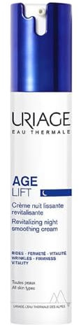 Uriage Age Lift Revitalisierende Glättende Nachtcreme Gesichts- & Halscreme mit Retinol & Hyaluronsäure - reduziert Falten, strafft die Haut & gleicht den Teint aus - 40ml