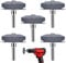 cenoz Lawn Mower Blade Sharpener with Steel Backing 5 Pack, 【New】 Lawnmower Dull Blade Sharpener, Universal Multi-Sharp Rotary Lawn Mower Blade Sharpener, and Free Balancer for Any Power Hand Drill