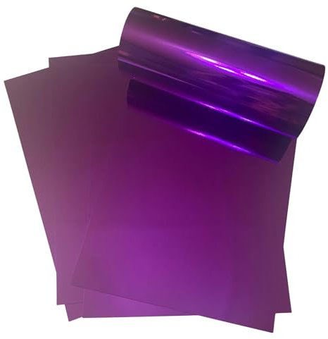 ASENME Confezione in cartoncino metallico, 29,7x21 cm, 250 grammi Cartoncino A4 (Viola, A4 / 10 unità)