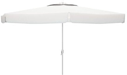 Marbueno Sombrilla Blanco Poliéster Aluminio Ø 300 cm