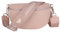 MIRROSI® Bauchtasche Damen, Echtleder, Made in Italy, Umhängetasche, Brusttasche, Crossbody Bag (1 Tasche & 2 Gurte) (Rosa (Liebling Rosa), Große Tasche (28x18x9cm))