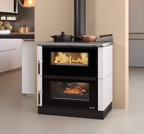 Nordica - stufa cucina a legna nordica verona xxl maiolica vst - bianco infinity - 31114