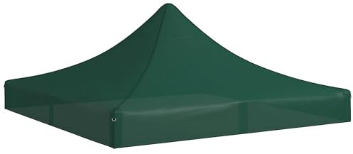 Outsunny Toit de rechange pour tonnelle pliable en tissu Oxford avec toit pointu imperméable et anti-UV Vert foncé 3 x 3 m