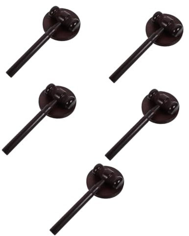 Warmhm 5 Sätze Richterhammer multifunktionshammer multifunktions Hammer Versteigerungshammer Mini-Holzhammer Anwaltshammer Massivholz Kleiner Hammer Auktionshammer Base Kind Säule hölzern