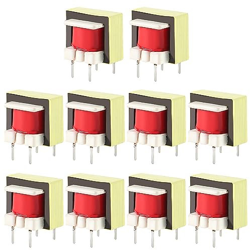 AEDIKO 10pcs EE-14 Audio Transformer High Efficiency Audio Isolation Transformers 1300 : 8 Ohm for Voltage Amplification and Power Output